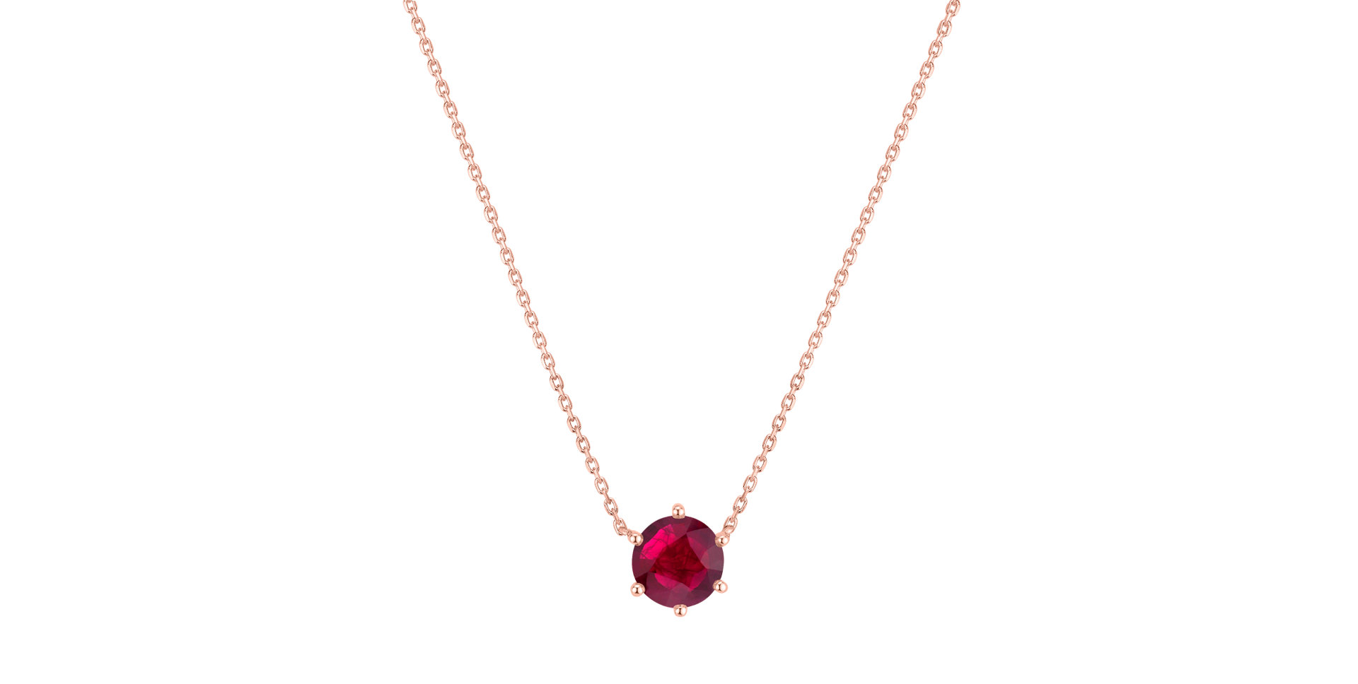 Necklace with Ruby Essential Drop