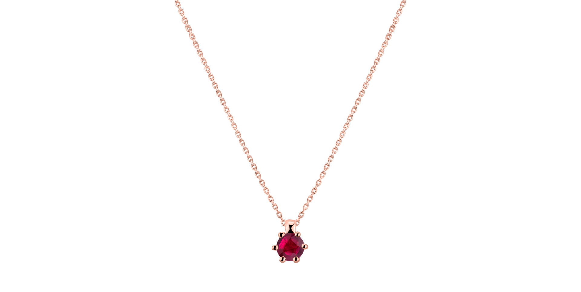 Necklace with Ruby Eternal Drop