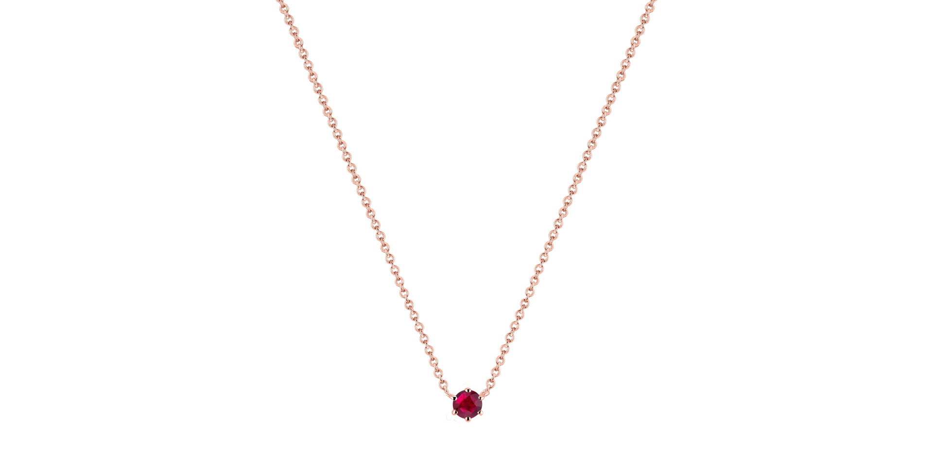 Necklace with Ruby Essential Drop