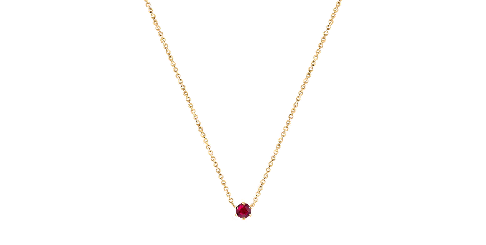 Necklace with Ruby Essential Drop