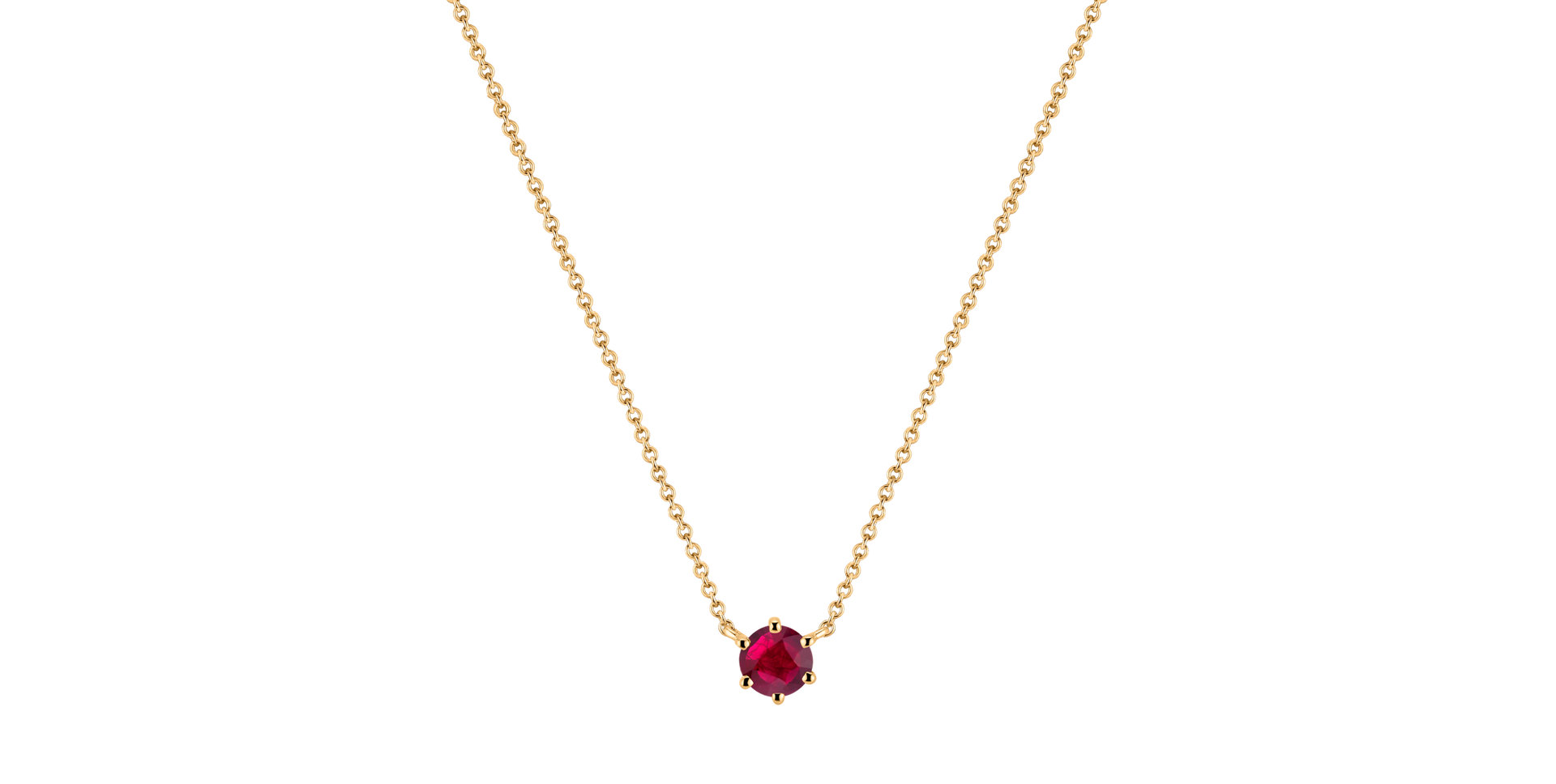 Necklace with Ruby Essential Drop
