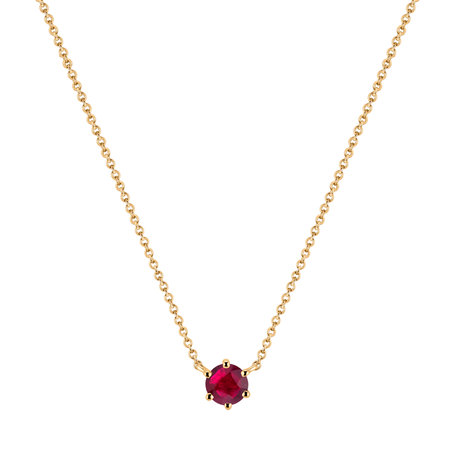 Necklace with Ruby Essential Drop