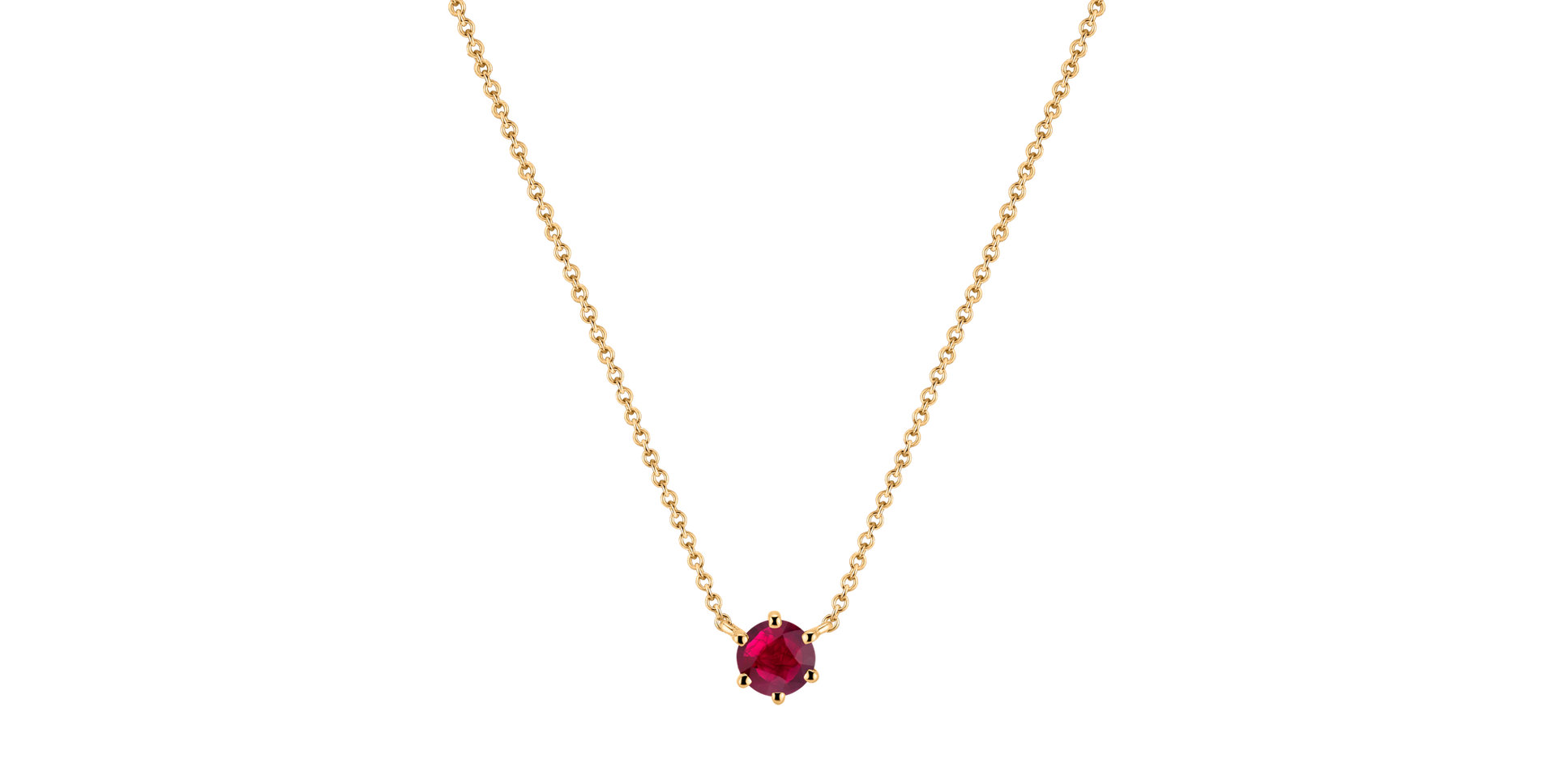 Necklace with Ruby Essential Drop