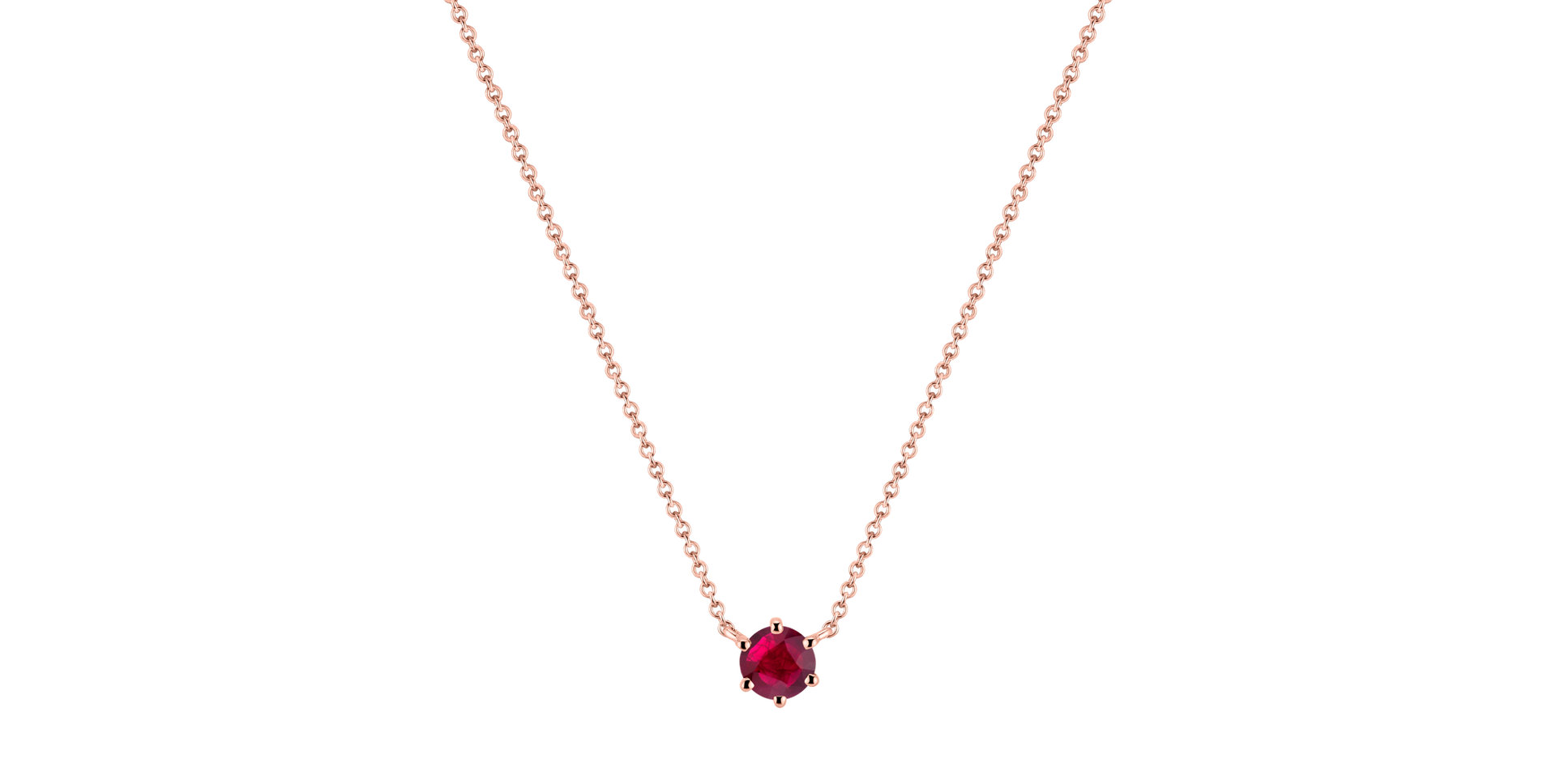 Necklace with Ruby Essential Drop