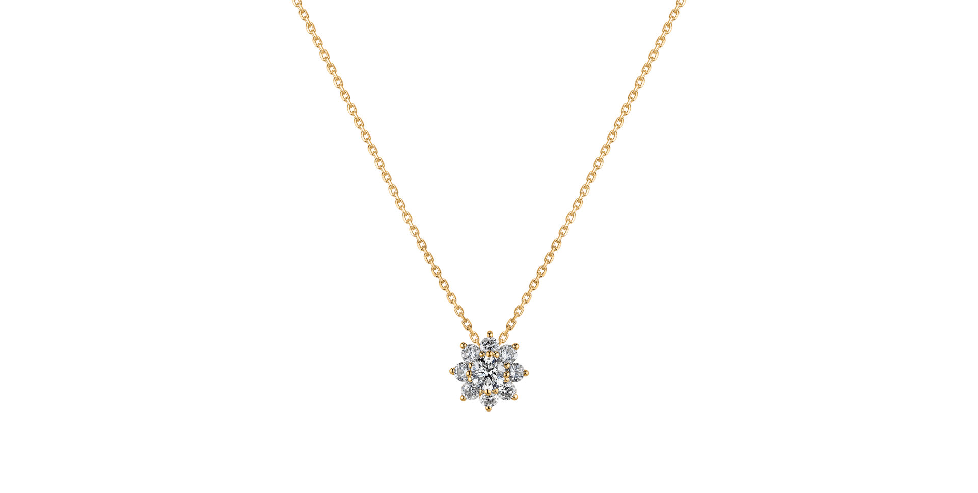 14ct yellow gold diamond necklace Celestial Sparkle