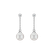Diamond earrings with Pearl White Lake Soul5