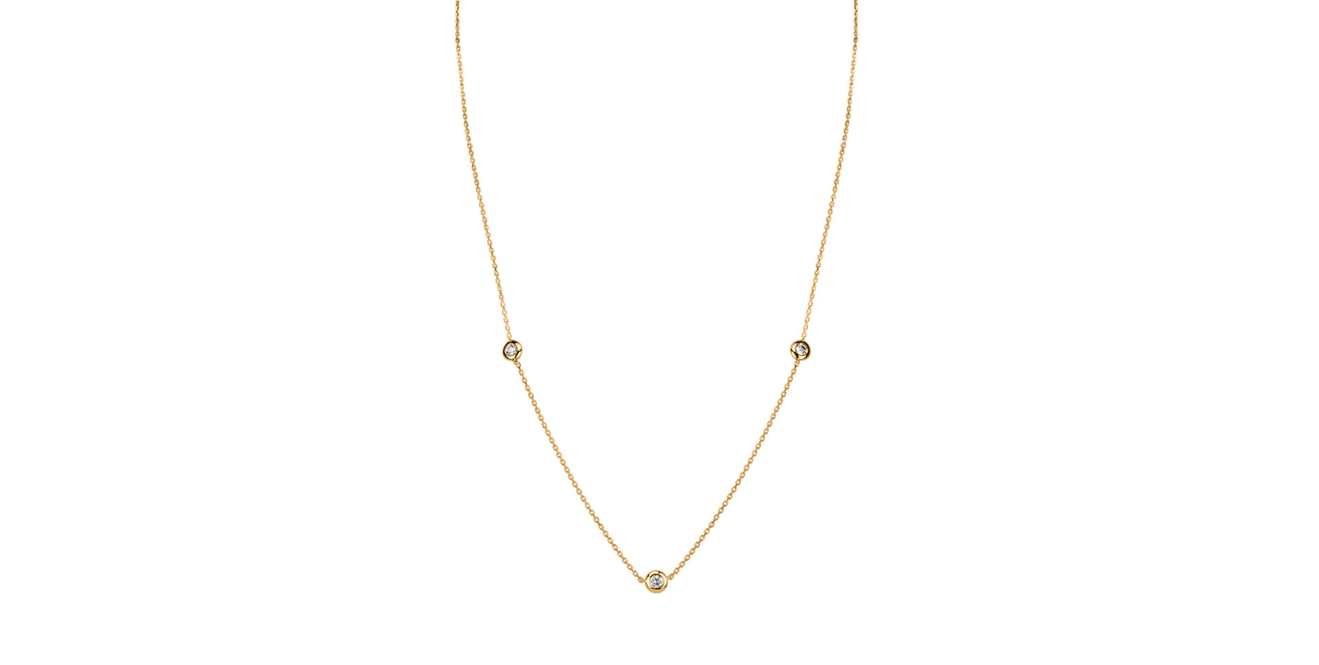 14ct yellow gold diamond necklace Sparkling Dots