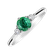 Diamond ring with Emerald Midnight Serenity5
