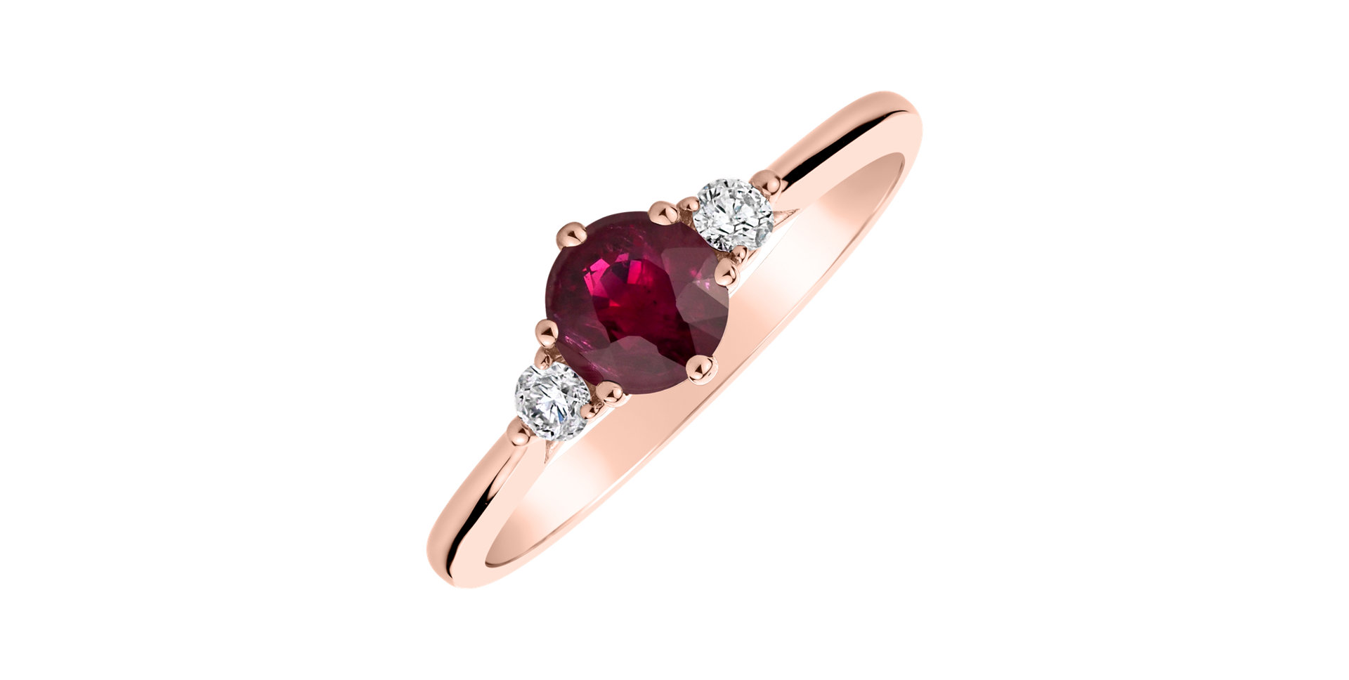 Diamond ring with Ruby Midnight Serenity
