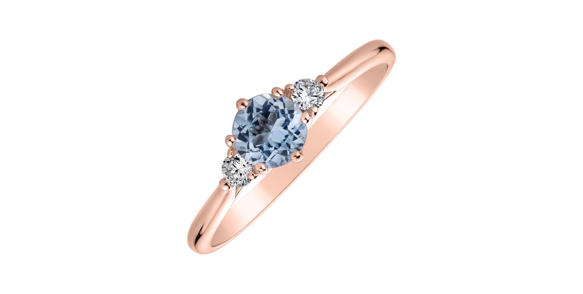 Diamond ring with Topaz Sky Midnight Serenity