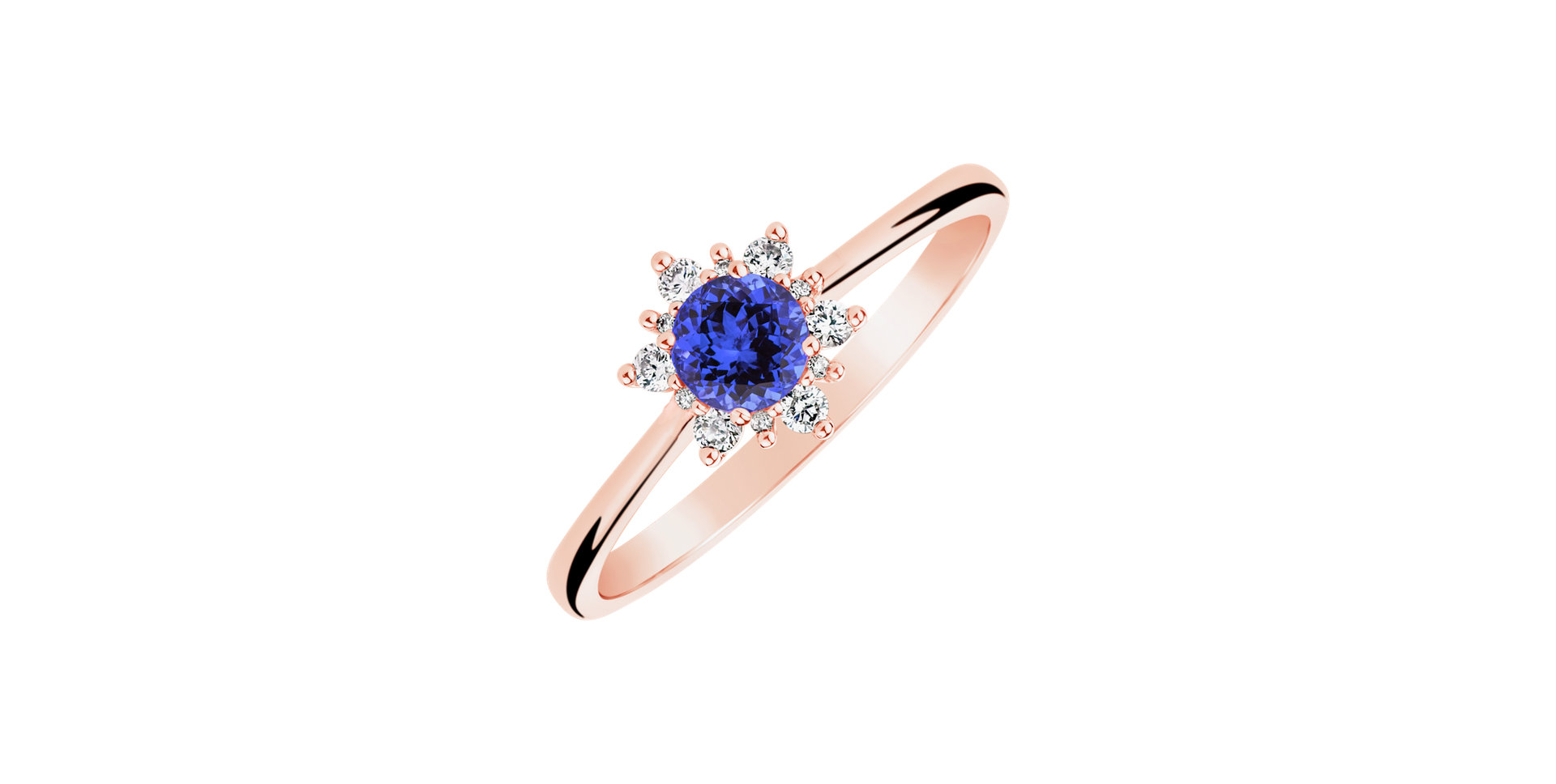 Diamond ring with Tanzanite Starlet
