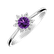 Diamond ring with Amethyst Brazil Glowing Starlet4