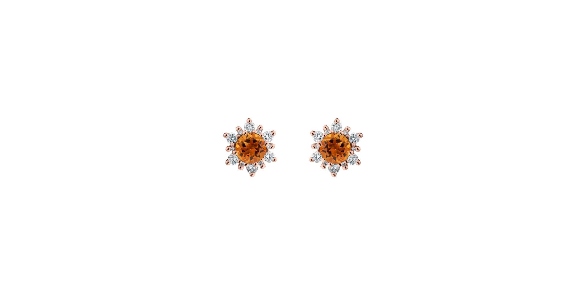 Diamond earrings with Citrine Fancy Fairytale