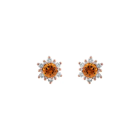 Diamond earrings with Citrine Fancy Fairytale