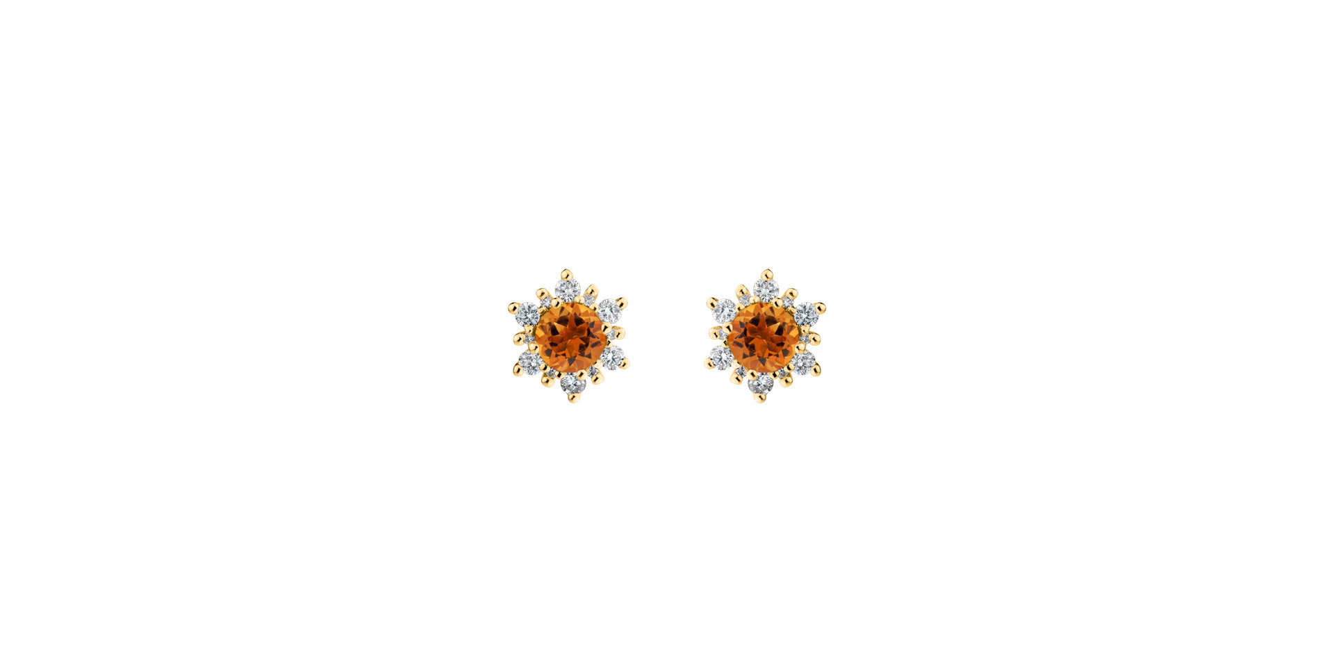 Diamond earrings with Citrine Fancy Fairytale
