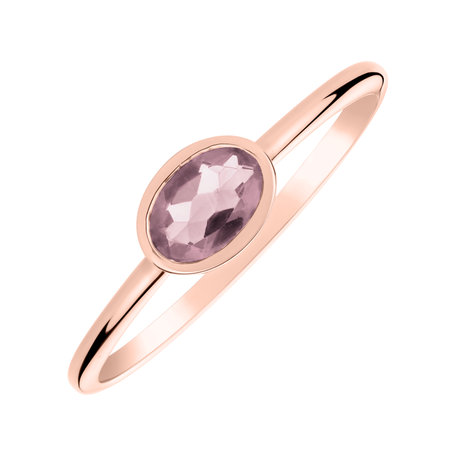 Ring with Rose Quartz Space Bonbon