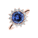 Diamond ring with Tanzanite Stellar Sun4