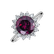Diamond ring with Rhodolite Stellar Sun4