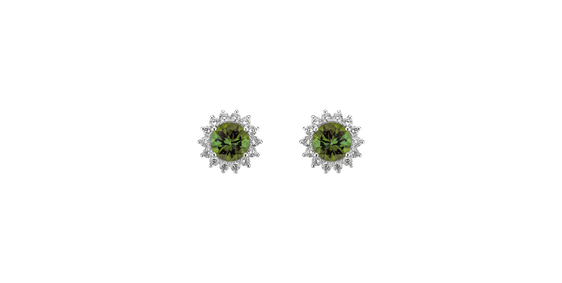Diamond earrings with Tourmaline Stellar Hope