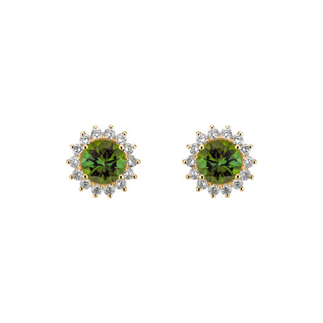 Diamond earrings with Tourmaline Stellar Hope