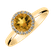 Diamond ring with Citrine Bonbon4