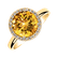 Diamond ring with Citrine Bonbon4