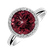 Diamond ring with Rhodolite Bonbon4
