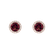 Diamond earrings with Rhodolite Eternal Sunshine6