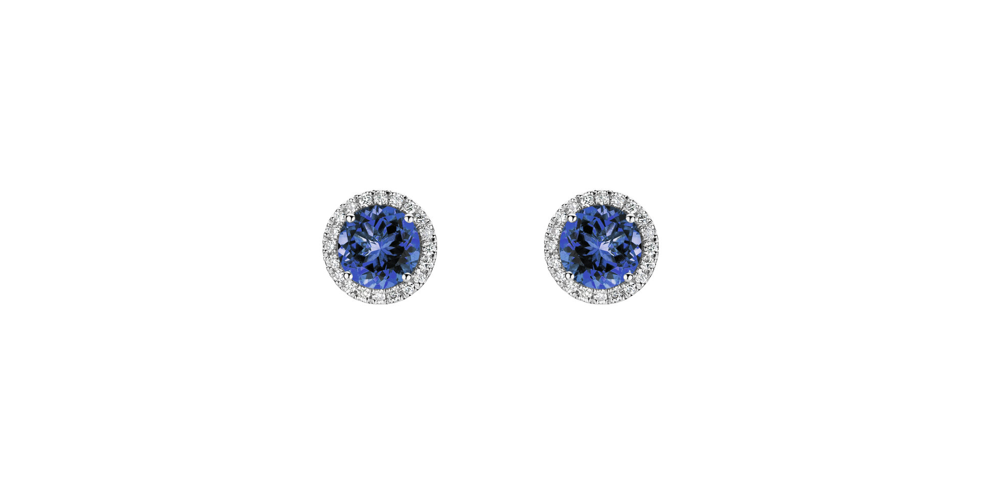 Diamond earrings with Tanzanite Eternal Sunshine