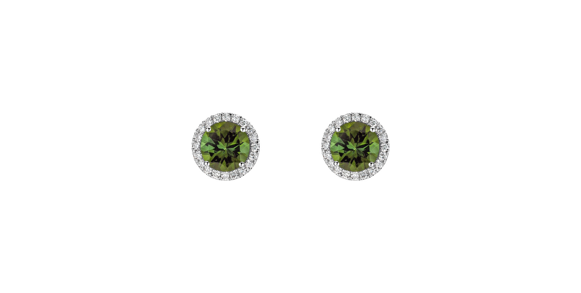 Diamond earrings with Tourmaline Eternal Sunshine