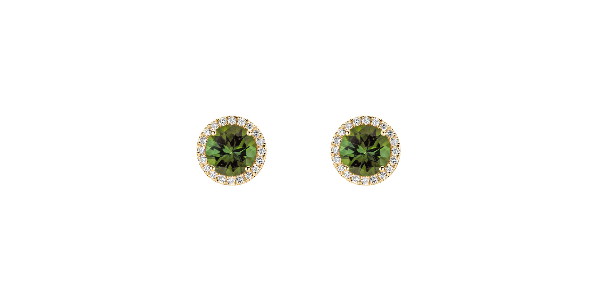 Diamond earrings with Tourmaline Eternal Sunshine