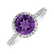 Diamond ring with Amethyst Brazil Sparkly Bonbon4