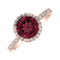 Diamond ring with Rhodolite Sparkly Bonbon4