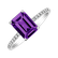 Diamond ring with Amethyst Brazil Perfect Promise3