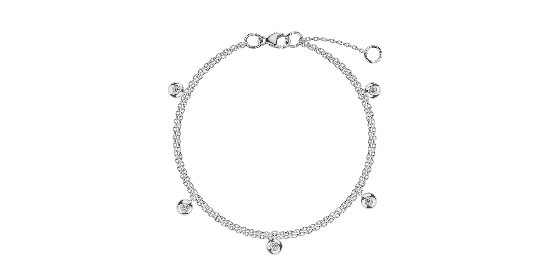 14ct white gold diamond bracelet Delouise