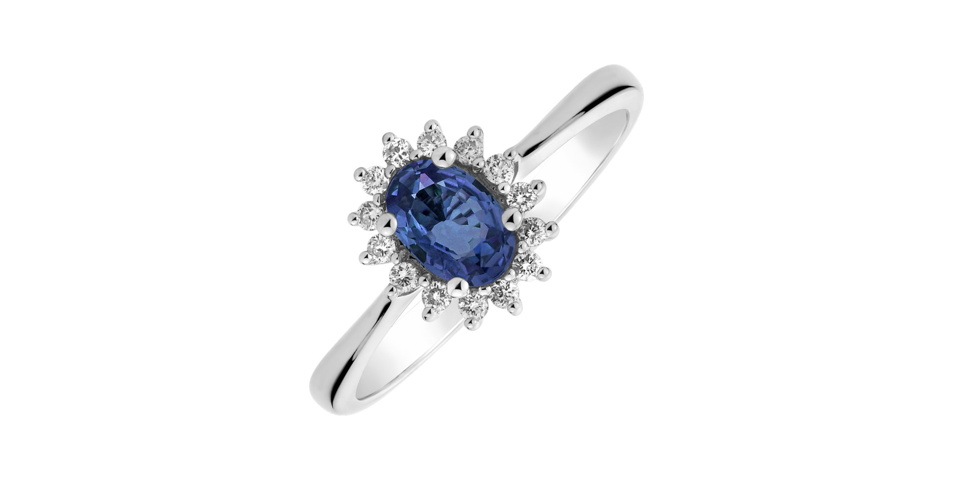 Diamond ring with Sapphire Princess