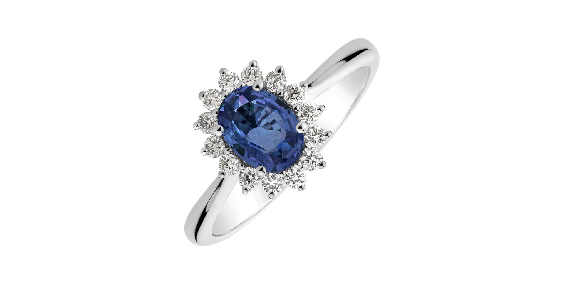 Diamond ring with Sapphire Princess