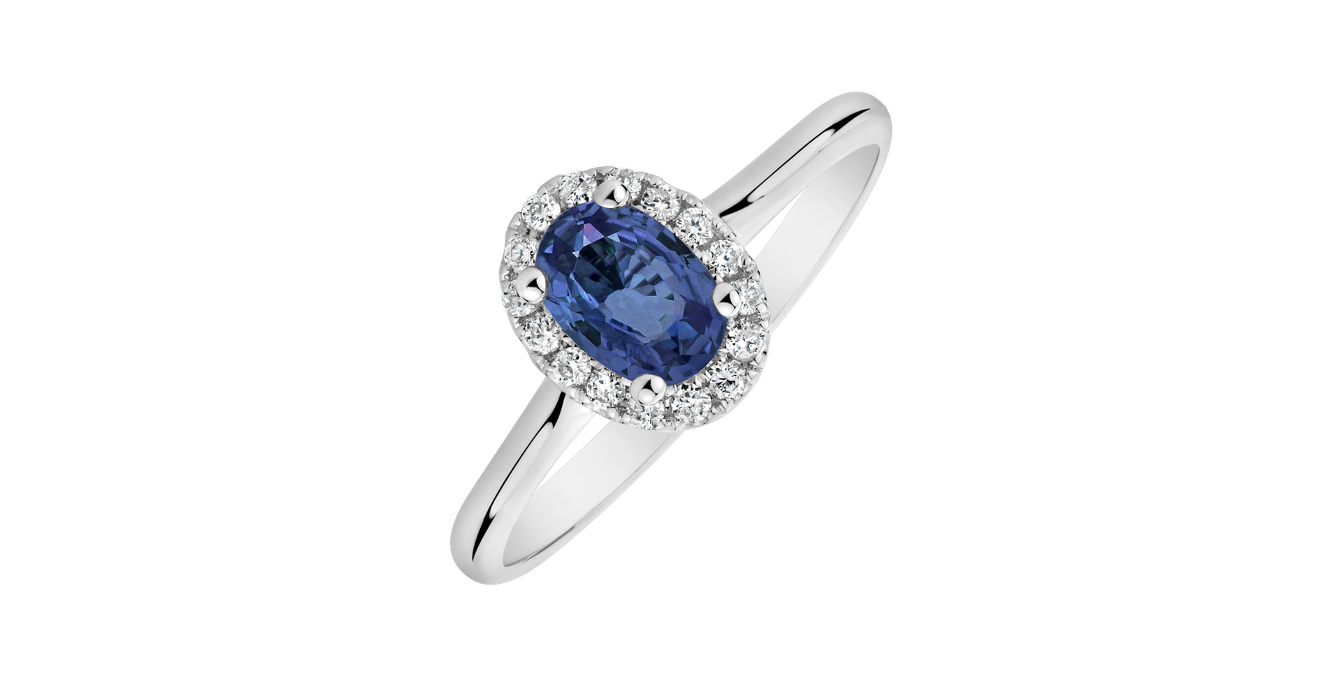 Diamond ring with Sapphire Princess