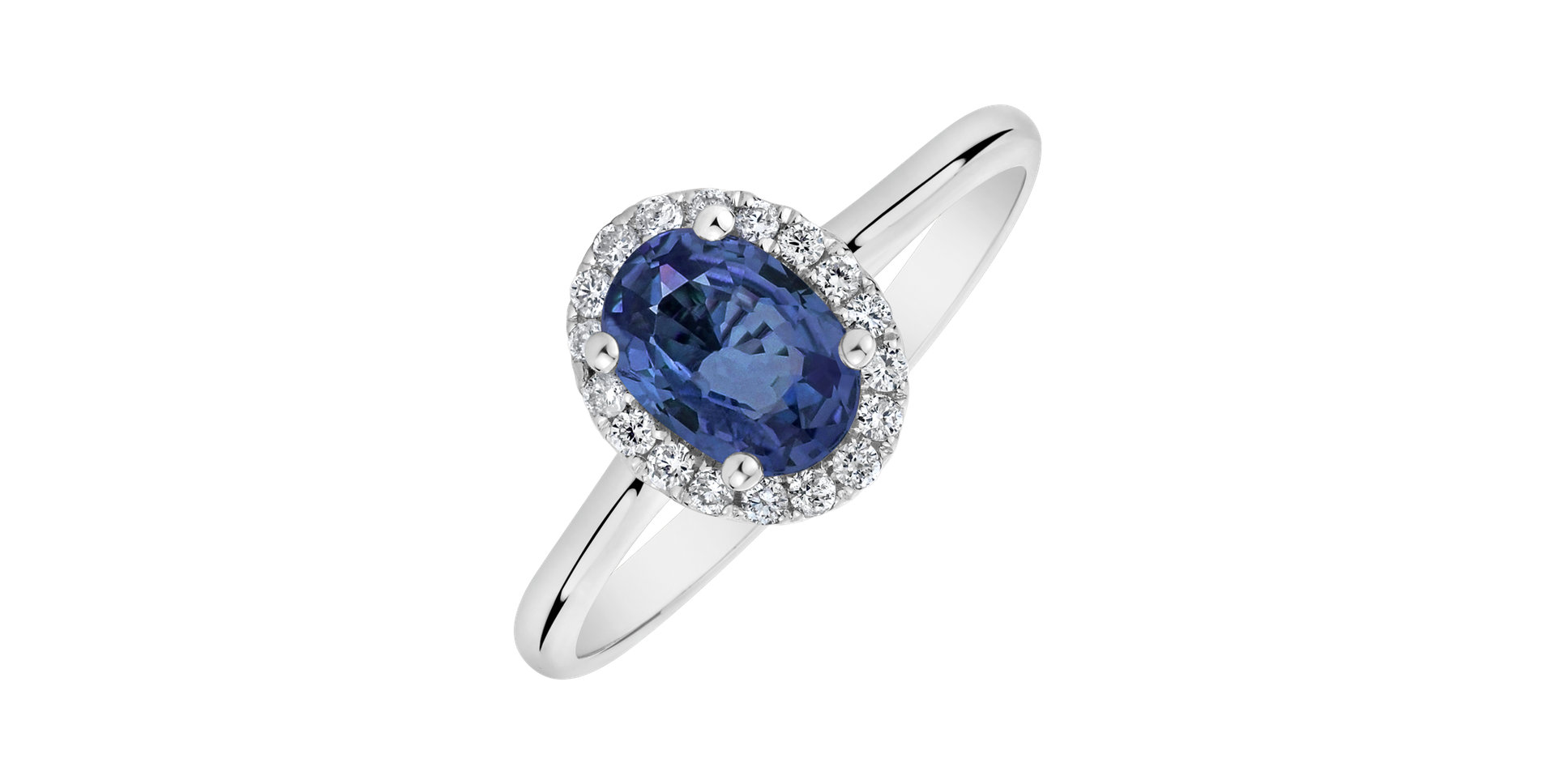 Diamond ring with Sapphire Princess