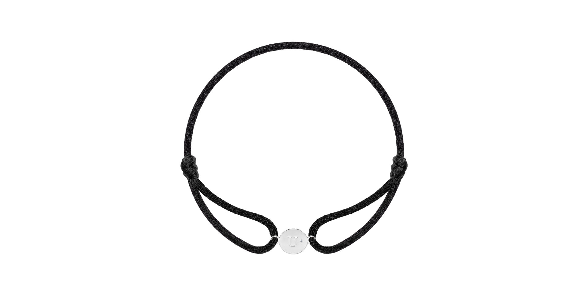 Diamond bracelet Circle Letter U