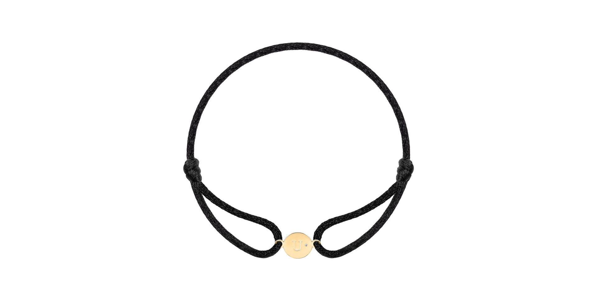 Diamond bracelet Circle Letter U