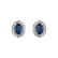 Diamond earrings with Sapphire Glamour Princess5