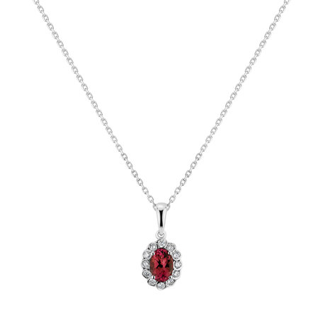 Diamond pendant with Ruby Glamour Princess