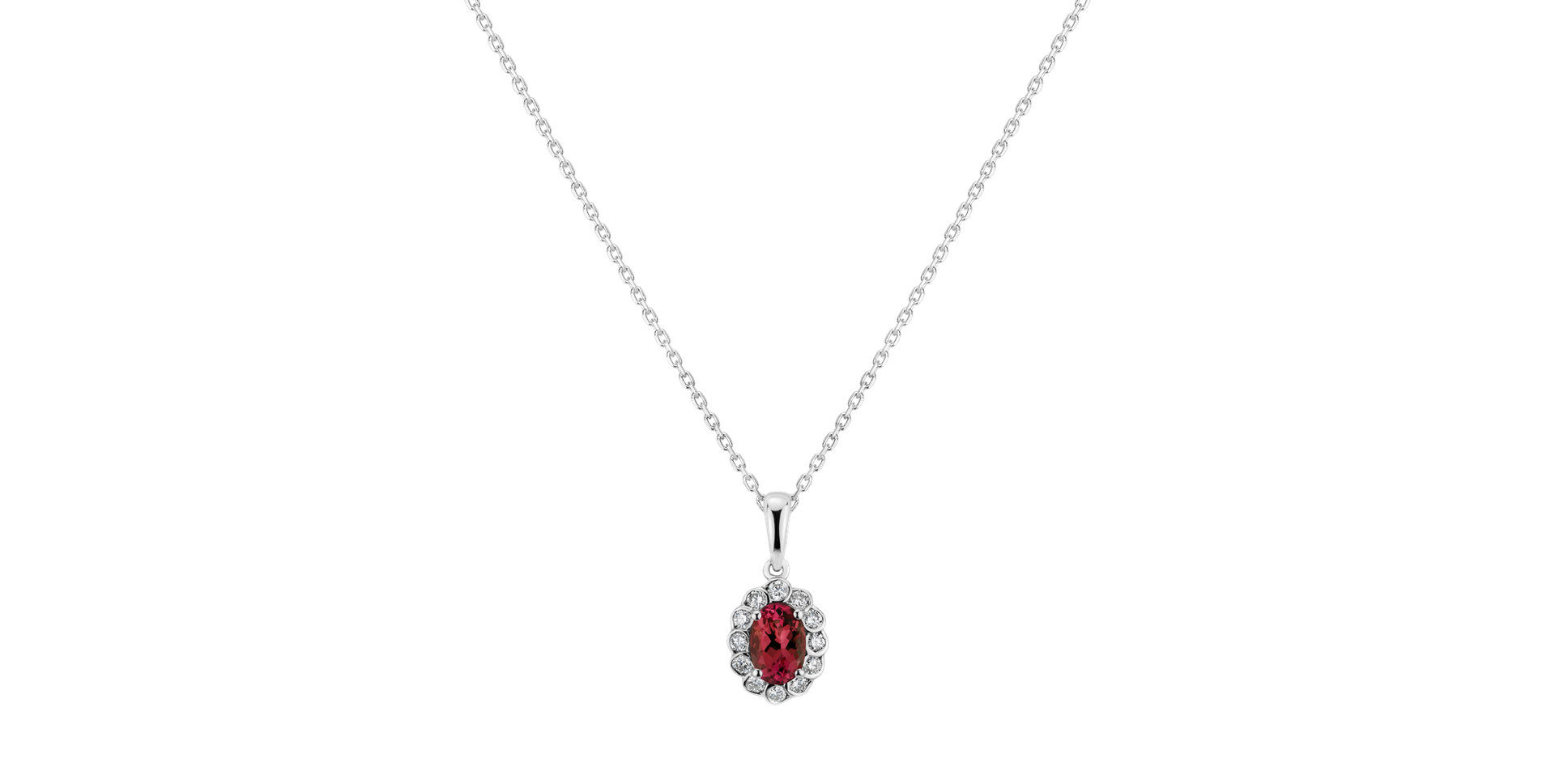 Diamond pendant with Ruby Princess