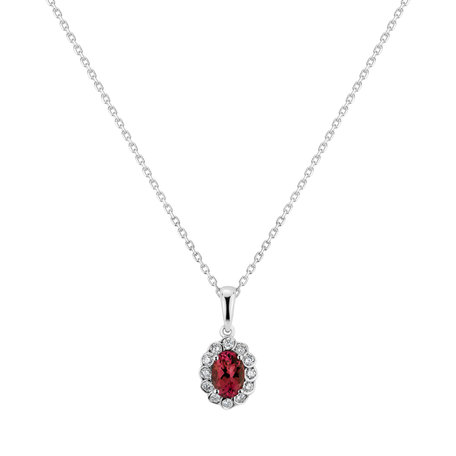 Diamond pendant with Ruby Princess