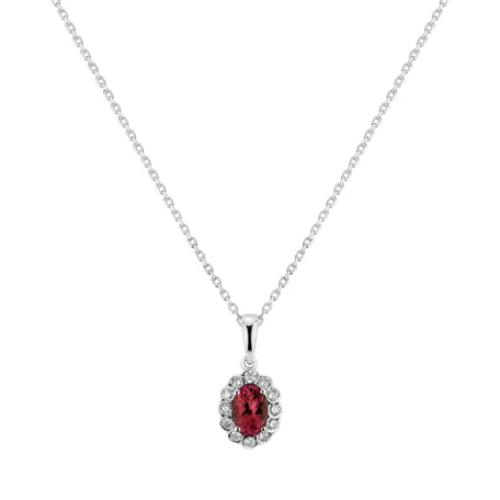 Diamond pendant with Ruby Princess