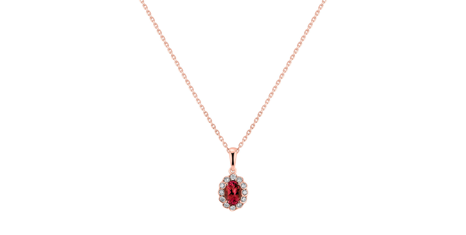 Diamond pendant with Ruby Princess