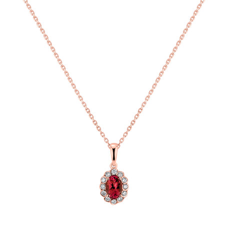 Diamond pendant with Ruby Princess