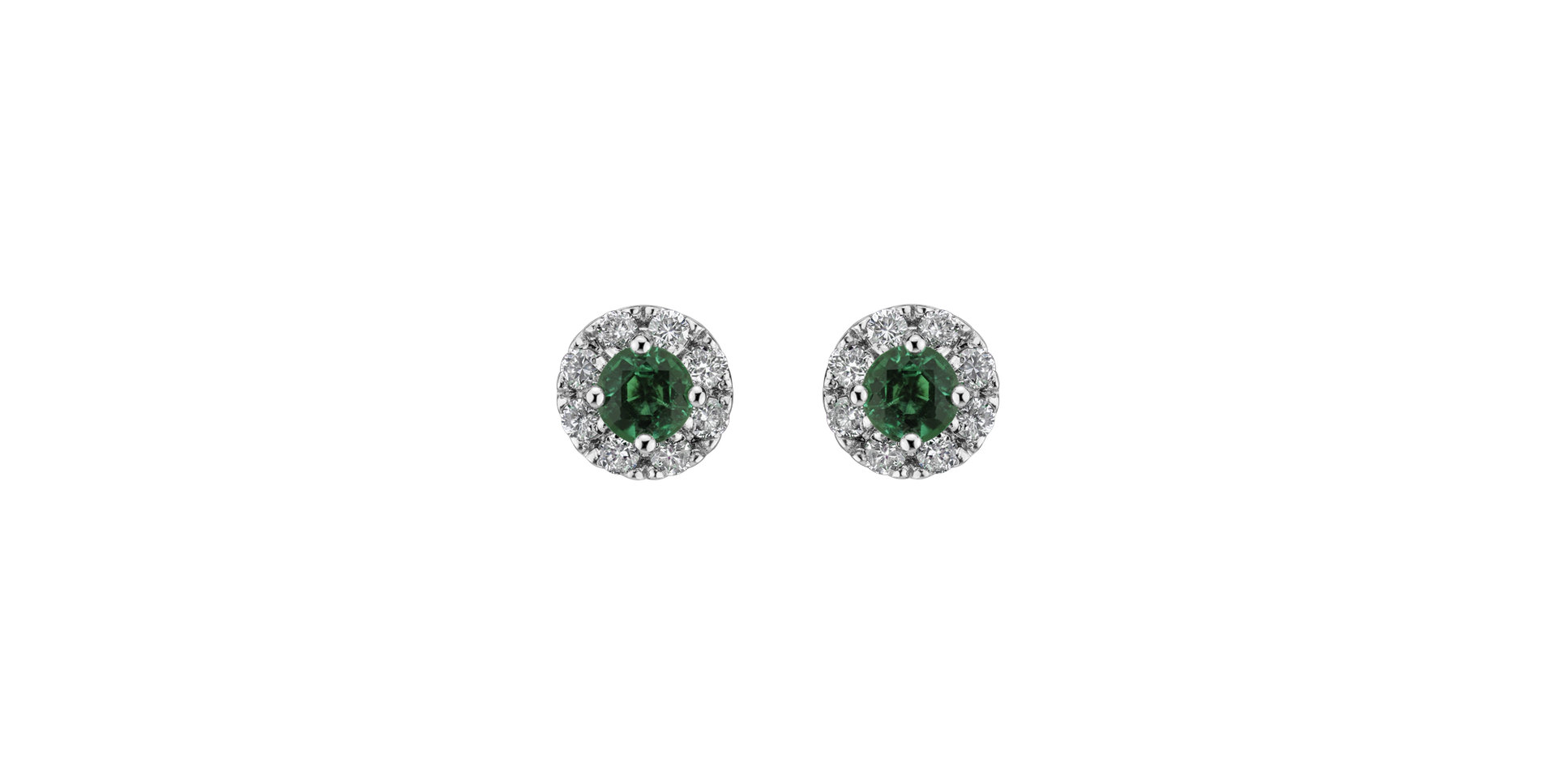 Diamond earrings with Emerald Everyday Glow