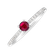 Diamond ring with Ruby Gem Simplicity5